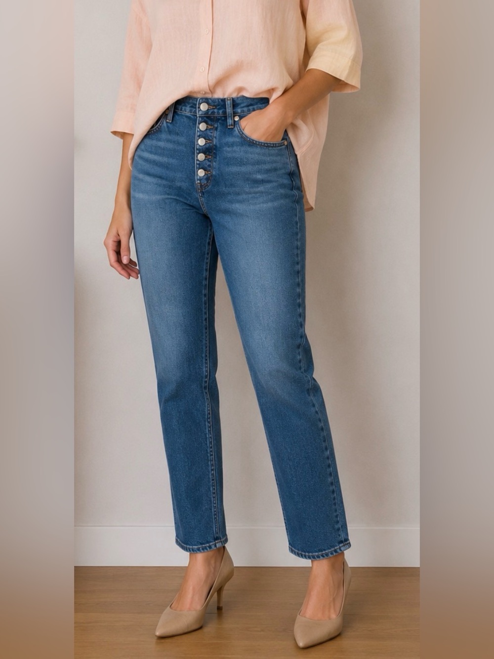 Madewell 90’s Straight‎ Button Fly Jeans Size 29